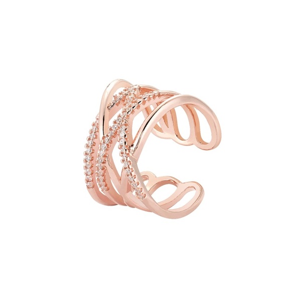 COPY - 18K Rose-Gold Plated Tiered Wrap Ring 0.45… - Picture 4 of 6